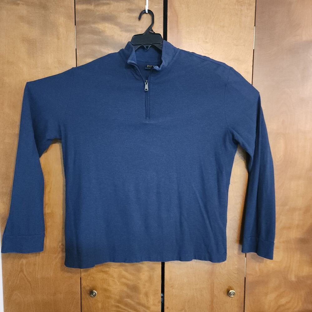 Polo Ralph Lauren Men's Long Sleeve 1/4 Zip Pullover Sweater Top XXL Blue
